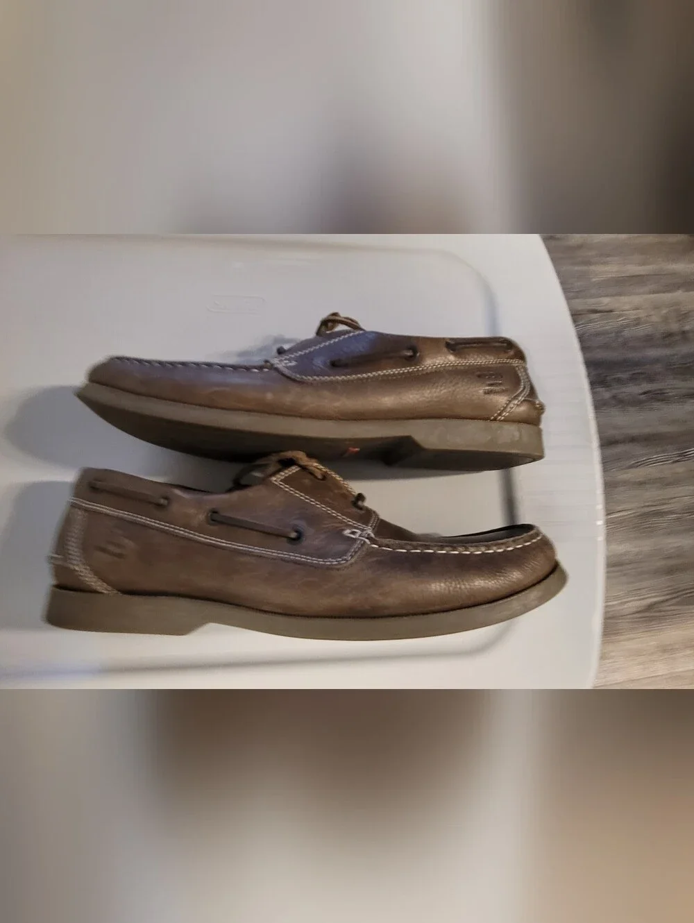 ECCO 46/12m Men's Brown Leather Casual Boat Shoes